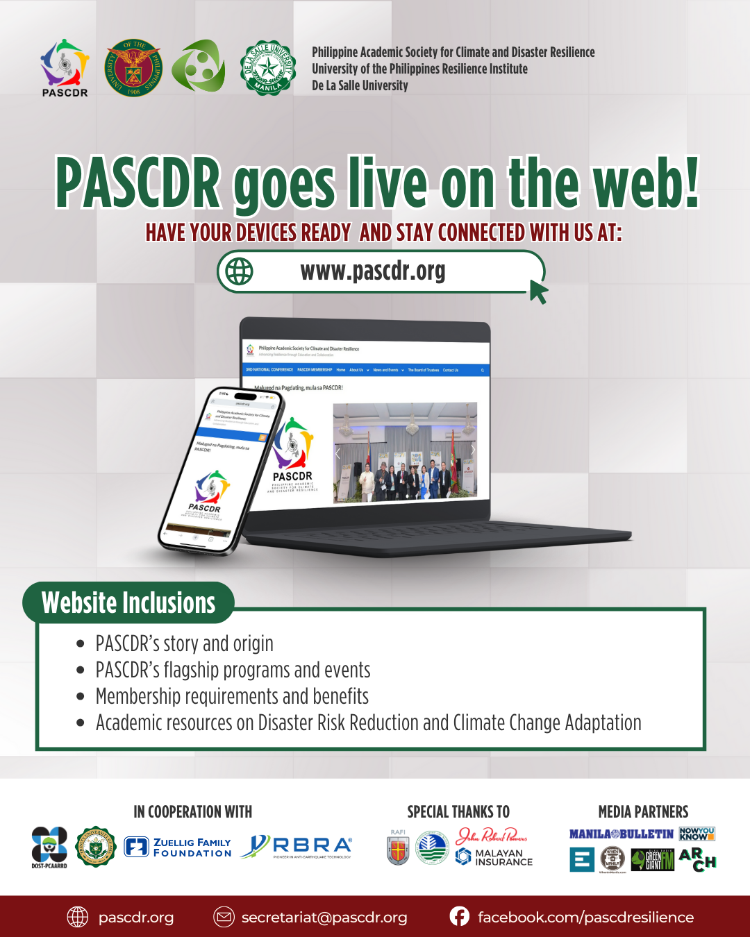 PASCDR Goes Live on the Web!